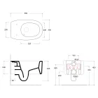 Wall-Hung Ceramic Toilet Bowl in Various Colors Made in Italy - Girl Viadurini