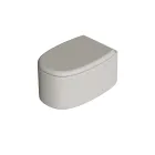 Wall-Hung Ceramic Toilet Bowl in Various Colors Made in Italy - Girl Viadurini