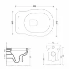Modern wall hung WC in white ceramic Style 54x36 made in Italy Viadurini