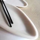 Kitchen Tray in White Carrara Marble Handmade in Italy - Fish Viadurini