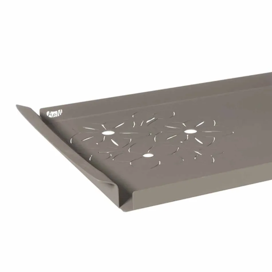 Serving Tray with Flowers in White, Blue or Mud Iron - Marken Viadurini