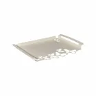 White, Beige or Ivory Iron Design Serving Tray Made in Italy - Leiden Viadurini