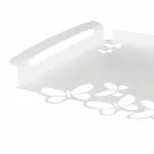 White, Beige or Ivory Iron Design Serving Tray Made in Italy - Leiden Viadurini