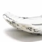 Curved Decorative Tray in Arabescato Marble Made in Italy - Clifton Viadurini