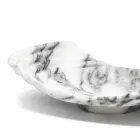Curved Decorative Tray in Arabescato Marble Made in Italy - Clifton Viadurini