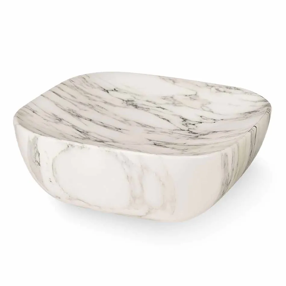 Design Tray in Arabescato White Carrara Marble Made in Italy - Rock Viadurini