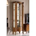 Classic Showcase with White or Walnut Wood Door Made in Italy - Caligola Viadurini