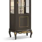 Classic Showcase in White Walnut or Moka Wood Made in Italy - Chantilly Viadurini