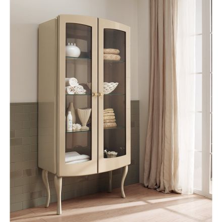 Showcase Complete with Two Doors and Three Glass Shelves Made in Italy - Candy Viadurini
