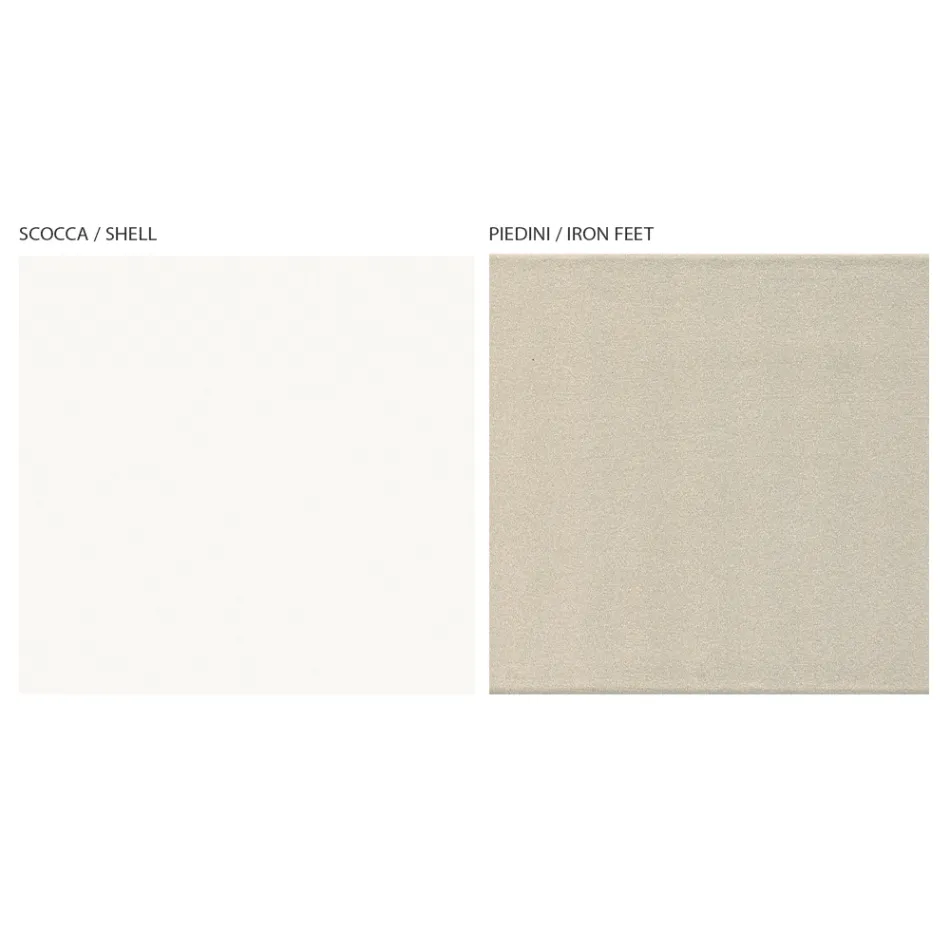 Living Room Showcase with 1 Door in White and Canaletto Finish Made in Italy - Gerd Viadurini