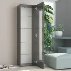 Design Living Room Display Cabinet in White, Anthracite or Concrete Wood - Suzana Viadurini