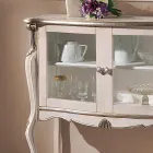 Living Room Showcase 2 Doors in Walnut or White Wood Made in Italy - London Viadurini