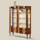 Classic Style Wooden Showcase with Doors and Drawers Made in Italy - Versaille Viadurini