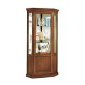Corner Display Cabinet with 1 Door and 2 Glass Shelves Made in Italy - Denka