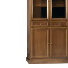 Display cabinet with 2 drawers, 2 wooden doors and 2 glass doors Made in Italy - Camene Viadurini