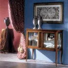 Showcase in Solid Toulipier Wood Made in Italy - Chantico Viadurini